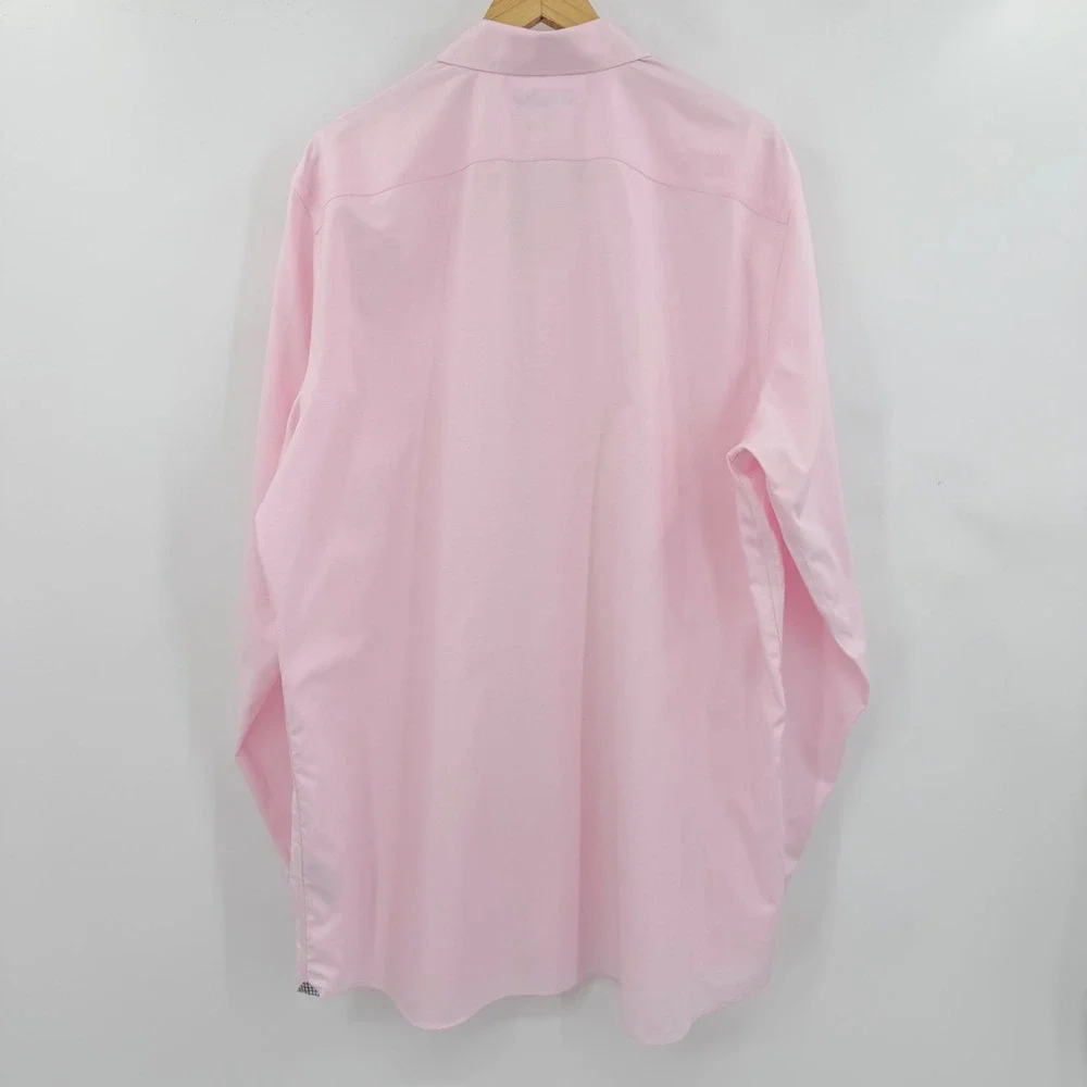 Banana Republic Dress Shirt Men XXL Tall Pink Camden Standard Fit Non-Iron
